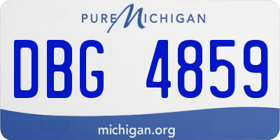 MI license plate DBG4859