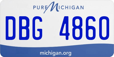 MI license plate DBG4860