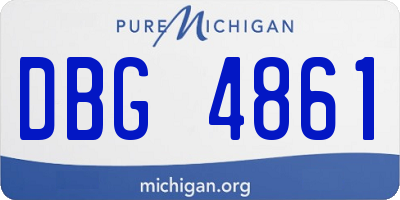 MI license plate DBG4861
