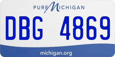 MI license plate DBG4869