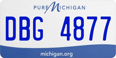 MI license plate DBG4877