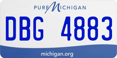 MI license plate DBG4883