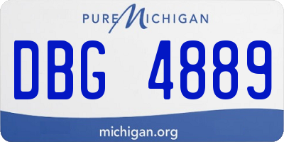 MI license plate DBG4889