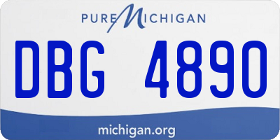 MI license plate DBG4890