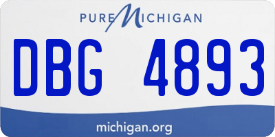 MI license plate DBG4893