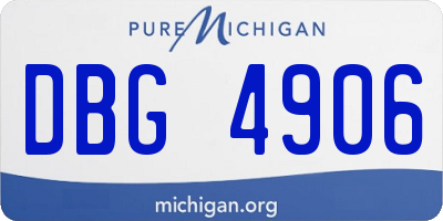 MI license plate DBG4906