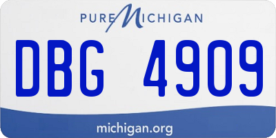 MI license plate DBG4909