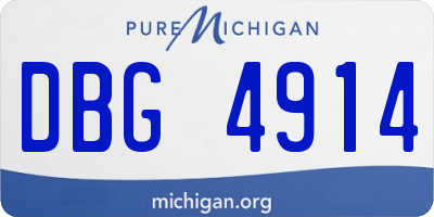 MI license plate DBG4914