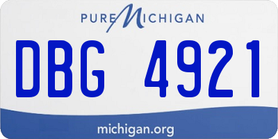 MI license plate DBG4921