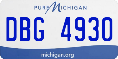 MI license plate DBG4930