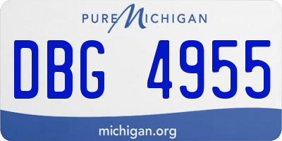 MI license plate DBG4955