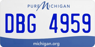 MI license plate DBG4959