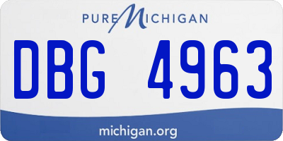 MI license plate DBG4963