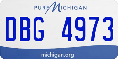 MI license plate DBG4973