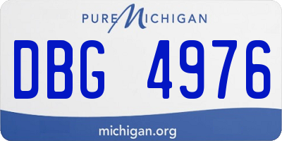 MI license plate DBG4976