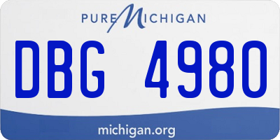 MI license plate DBG4980