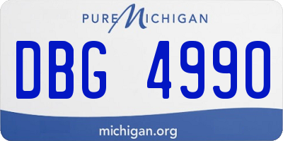 MI license plate DBG4990