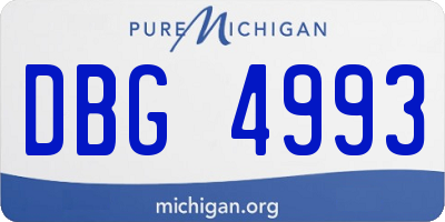 MI license plate DBG4993
