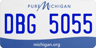 MI license plate DBG5055