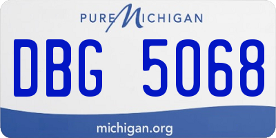 MI license plate DBG5068