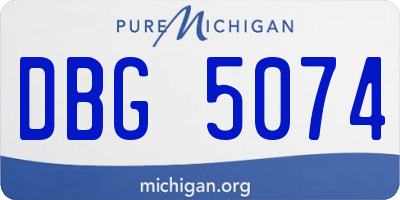 MI license plate DBG5074