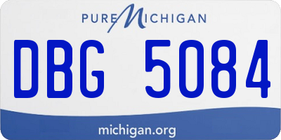 MI license plate DBG5084