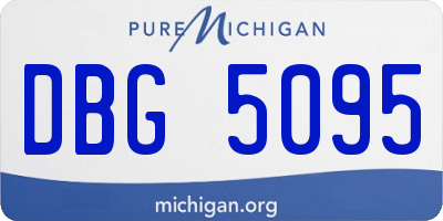 MI license plate DBG5095