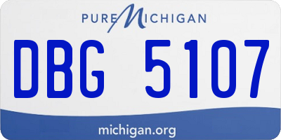MI license plate DBG5107