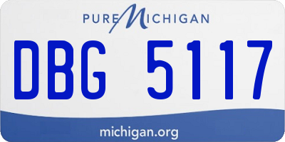 MI license plate DBG5117