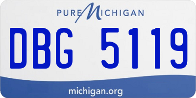 MI license plate DBG5119