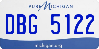 MI license plate DBG5122