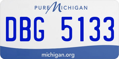 MI license plate DBG5133