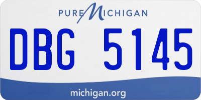 MI license plate DBG5145