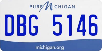 MI license plate DBG5146