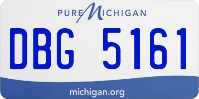 MI license plate DBG5161