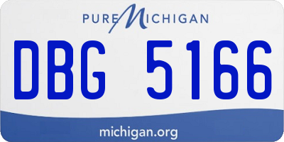 MI license plate DBG5166