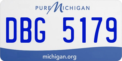 MI license plate DBG5179