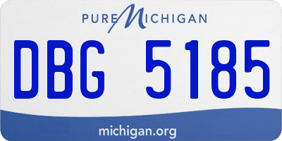 MI license plate DBG5185