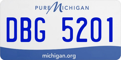 MI license plate DBG5201