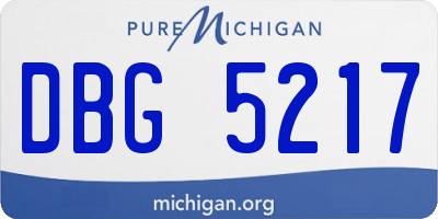 MI license plate DBG5217