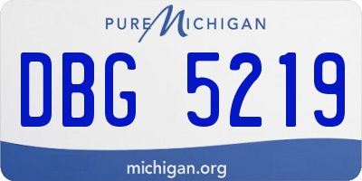 MI license plate DBG5219