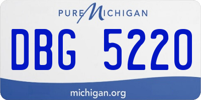 MI license plate DBG5220