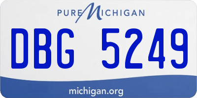 MI license plate DBG5249