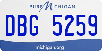 MI license plate DBG5259