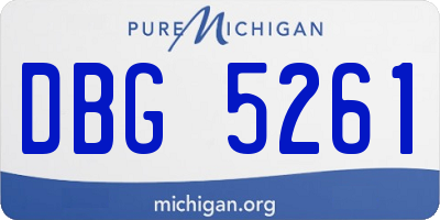 MI license plate DBG5261