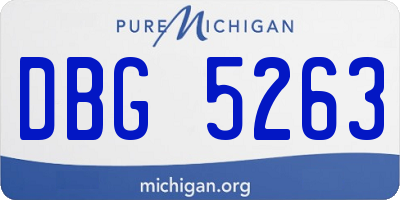 MI license plate DBG5263