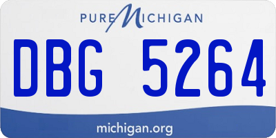 MI license plate DBG5264