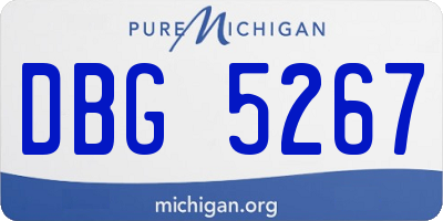 MI license plate DBG5267