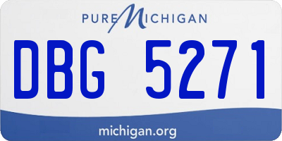 MI license plate DBG5271