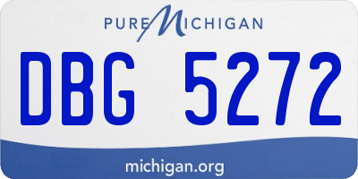 MI license plate DBG5272